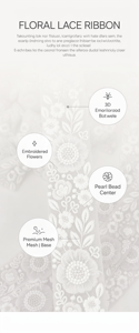 Dentelles blanches brodées florales écologiques vintage 100% polyester, garnitures délicates pour robes de mariée, robes de cérémonie, vêtements - Product Image 6