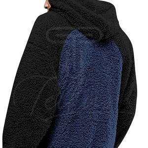 Wholesale New 2025 Design Premium 100% Cotton <b>Sherpa</b> Fleece <b>Hoodies</b> for <b>Men</b> Women Breathable Customized Oversized Fit Zipper - Product Image 5