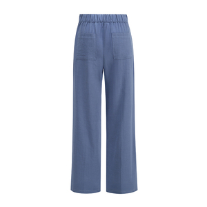 Pantalon large élastique pour femme, style vintage, avec doubles poches arrière - Product Image 2
