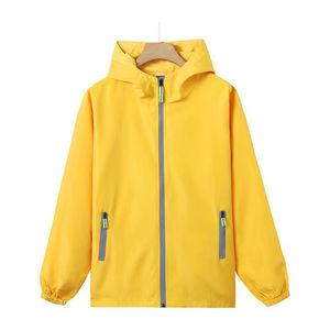 Chaqueta Deportiva Reflectante para Hombre, Impermeable, con Capucha, de Lona y Piel Vacuna, Cortavientos, de Secado Rápido, con Cuello Alto y Logotipo Frontal, para Trabajo al Aire Libre - Product Image 1