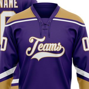 Camiseta de Hockey Personalizada, 100% Poliéster, Ropa Deportiva Casual de Manga Larga, Sudadera con Diseño de Impresión por Sublimación - Product Image 3