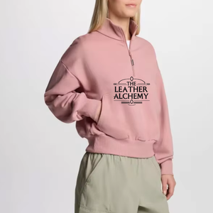 <b>Women</b> Half Zip Fleece Sweatshirt Comfortable Long Sleeve Casual Streetwear <b>Top</b> Premium Quality Everyday Wear Clothing - Product Image 1
