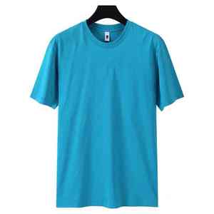 Camiseta esencial de manga corta para hombre, algodón peinado, logotipo personalizado disponible, en stock. - Product Image 6