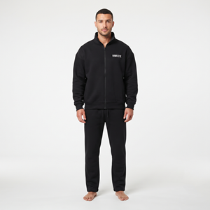 Ensemble de survêtement décontracté et sportif pour homme, personnalisé, avec capuche et fermeture éclair intégrale, vente en gros - Product Image 5