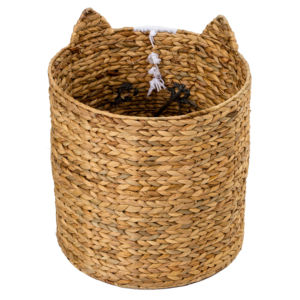 atural Water Hyacinth <b>Cat</b> Laundry Basket Handmade Woven Storage Basket <b>for</b> Kids Room By King Craft Viet - Product Image 2