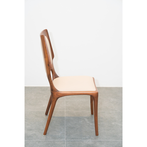 Chaise de salle à manger moderne en bois de noyer, siège rembourré avec dossier ergonomique pour cuisine, salle à manger, hôtel, mobilier PISANO - Product Image 1