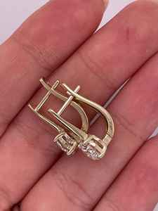 Pendientes de Aro de Plata de Ley 925 con Circonita Brillante de 1 Quilate, Pendientes Colgantes con Circonita Solitaria, Regalo para Mujer, Boda, Fiesta - Product Image 4