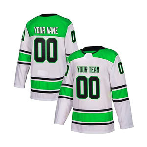 Maillots de hockey sur glace personnalisés imprimés par sublimation intégrale, service OEM, meilleur prix de gros, faible MOQ, haute qualité, 100% polyester, antibactérien - Product Image 4