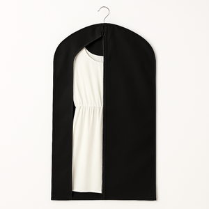 Couverture de vêtements imprimée de logo personnalisé de qualité supérieure Sac de rangement anti-poussière Sac de vêtements en mousseline pliable non tissé écologique - Product Image 4