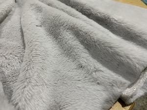 Grey Color Rabbit Fur Long Pile Fabric 12mm 100% Polyester 280gsm for Plush Toy Garment Home Textile - Product Image 2