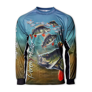 Maillot de pêche personnalisé, vente en gros directe d'usine, chemise de pêche de qualité supérieure par sublimation pour les tournois, la pêche en plein air et les pêcheurs professionnels - Product Image 1