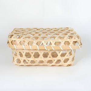 Boîtes à bento en bambou tressé de qualité supérieure, fabricant de paniers à couvercles, fournisseur de boîtes de rangement pour gâteaux et fruits - Product Image 5