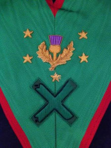 Collar de Maestro Masón de Grado 29 del Rito Escocés, Collar Masónico Personalizado de Alta Calidad, Bordado en Nailon - ¡Gran Oferta! Collares Masónicos Personalizados - Product Image 6