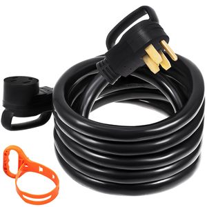 Cable de Extensión para RV de Alta Resistencia de 30 pies y 50 Amperios, 125/250V, con Conector Moldeado y Asas - Product Image 1
