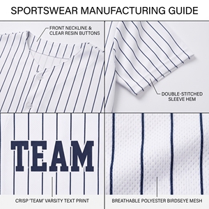 Camiseta Deportiva Personalizada al por Mayor para Equipos de Béisbol, Uniforme Ligero y Transpirable con Estampado Digital, 100% Poliéster, Manga Corta - Product Image 4
