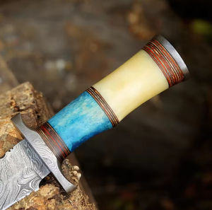 Wholesale PRESTIGE BLADES Kitchen Cutting Stainless Steel Hunting Bowie <b>Knife</b> Micarta Handle Genuine Leather Sheath Full OEM - Product Image 4