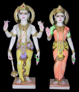 Couleur Laxmi Vishnu Statue - Product Image 3