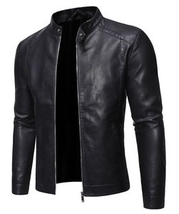 Chaqueta de Moda para Hombre, Negra, Personalizada, de Cuero Genuino, Estilo Regular, con Cierre de Cremallera y Bolsillos Laterales, Chaqueta de Invierno para Hombre - Product Image 1