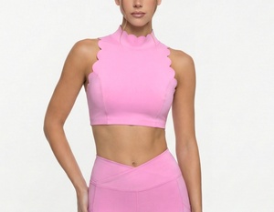 Custom LOGO Solid <b>Women's</b> Elastic Waist Backless <b>Vest</b> Yoga Set Slim Fit Comfortable Breathable Outdoor Fitness Training Workout - Product Image 3