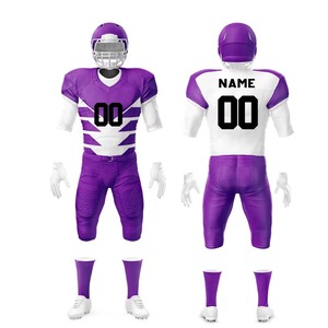Uniforme de Fútbol Americano Personalizado al por Mayor, Conjunto de Jersey y Pantalones Sublimados para Equipo, Transpirables, que Absorben la Humedad, Resistentes, para Partidos - Product Image 1
