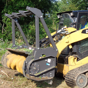 Factory Direct CAT Skid Steer Loader with Forestry Mulcher Attachment Hydraulic Brush <b>Cutter</b> for Land Clearing and <b>Tree</b> Removal - Product Image 1