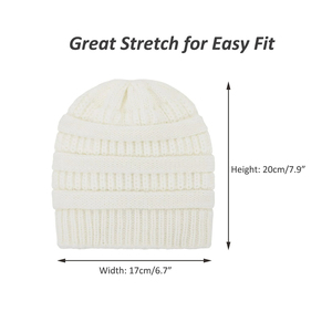 Rib Knit Beanie <b>Hat</b> Winter Cuffed Cap Unisex Soft <b>Warm</b> Stretch Plain Skull Cap Custom Logo OEM Supplier <b>Hat</b> - Product Image 3