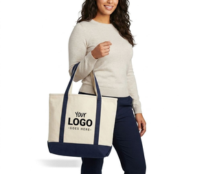 Wholesale Custom Logo <b>Canvas</b> <b>Tote</b> Bags with Zipper Closure Extra Large Size for Outdoor & Groceries Shopping - Product Image 1