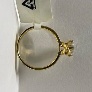 Exclusive 0.95 CT Round <b>Diamond</b> Ladies <b>Ring</b> 18K Yellow Gold Real Lab Grown IGI Certified VS Unique Anniversary - Product Image 4