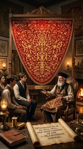High Quality Handmade Embroidery Tapestry <b>Red</b> Velvet Fabric Custom Size Wall Hanging Embroidered Tapestry - Product Image 4