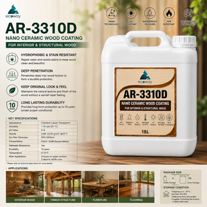 น้ำยาเคลือบเซรามิกนาโนสำหรับไม้ AR-3310D |   ป้องกันปลวก กันน้ำ ทนไฟ ป้องกันรังสียูวี |   ทนความร้อนได้ |   10 ปี |   18 ลิตร สำหรับงานไม้ภายใน - Product Image 3