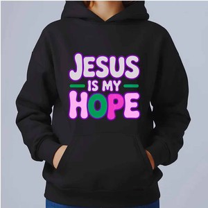 เสื้อฮู้ด Jesus Is King Revival สำหรับผู้ชาย ผู้หญิง และวัยรุ่น ผ้าฝ้ายฟลีซ ล้างสีแบบแอซิดวอช ปักลายตามสั่ง ขายส่ง - Product Image 2