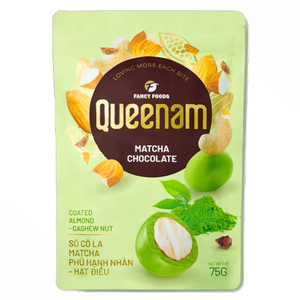 Dragées au chocolat HALAL à prix très compétitif, étiquette privée personnalisée, vente en gros, amandes et noix de cajou enrobées de chocolat matcha, 75g, snacks - Product Image 1