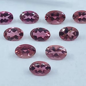 Turmalina Rosa Facetada de Forma Ovalada, Piedra Preciosa Suelta Calibrada, Lote para Fabricación de Joyería Natural - Product Image 1