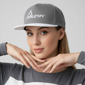 Gorra de Béisbol Deportiva Transpirable con Corte Láser Athletify, Fabricación Personalizada OEM, Ajustable, Unisex, para las Cuatro Estaciones - Product Image 1