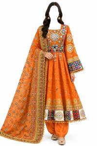 Vestidos Tradicionales Afganos de Alta Calidad para Mujer, Encaje, Terciopelo Acrílico Natural, Colores Personalizados Disponibles, Precio Bajo, MOQ Bajo - Product Image 2