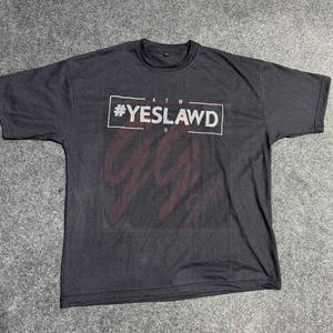 GGSport Custom 230 GSM 100% Camiseta de algodón Camiseta de ajuste regular con parche bordado con logotipo desgastado y opciones de marca OEM - Product Image 2