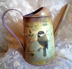 Elegante lata de agua galvanizada con diseño impreso de esmalte Premium ideal para el hogar aprecia tanto la forma como la funcionalidad - Product Image 1