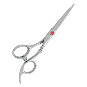 Premium Silver Color Red Screw Hair Cutting Scissors Swivel Handle Professional <b>Barber</b> Shears German Stainless Steel Sharp <b>Blade</b> - Product Image 4