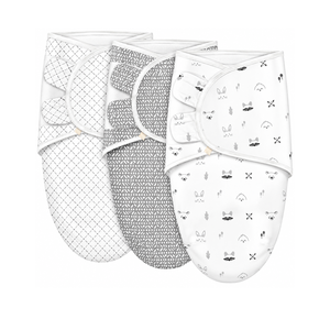 Couverture d'emmaillotage pour bébé en coton biologique |   Sac de couchage pour nouveau-né, couverture douce et respirante |   Couverture de sommeil réglable pour bébés garçons et filles - Product Image 1