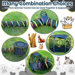 Catio Portatile 7-in-1 per Esterni con Tenda, Tunnel, Box Pieghevole e Borsa per il Trasporto - per Gatti da Interno - Product Image 4