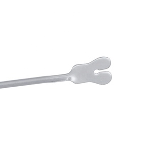 Forceps chirurgical à pointe rainurée 140 mm, droit, en acier inoxydable, instrument manuel de gynécologie - Product Image 2