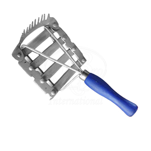 Peigne à crinière réutilisable en acier chromé avec manche en plastique pour animaux de grande taille - Product Image 4