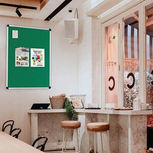 Tablero de anuncios de tela verde SYH con marco de aluminio para exhibición de mensajes - Product Image 6