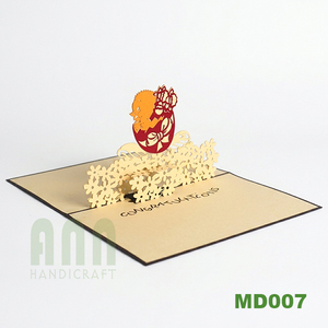 การ์ดอวยพรแบบป๊อปสำหรับ3D ใหม่งานประดิษฐ์ทำจากกระดาษไข่สำหรับพิธีล้างบาปในเทศกาลการ์ดวันเกิดวันพ่อของที่ระลึกในงานรับขวัญ - Product Image 2
