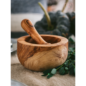 Vintage Handmade Wood Mortar and Pestle Set Natural Wood Spice <b>Grinder</b> and <b>Herb</b> Crusher for Kitchen Cooking In Reasonable Price - Product Image 2