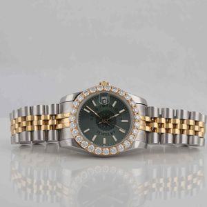 Splendid Jewelry Montre de luxe pour homme en argent bicolore avec diamants Moissanite, mouvement à quartz ETA, boîtier de 28 mm, verre saphir, fermoir pliant - Product Image 6