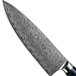 Cuchillo de Chef Damasco Hecho a Mano al por Mayor, Cuchillería de Cocina Premium, Cuchillo Profesional para Cortar y Picar con Detalles Decorativos - Product Image 3
