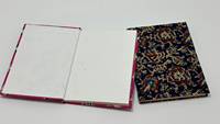 Carnet de notes artisanal à couverture rigide en tissu de coton imprimé numériquement Conifer, avec reliure spirale/à feuilles mobiles/cousue