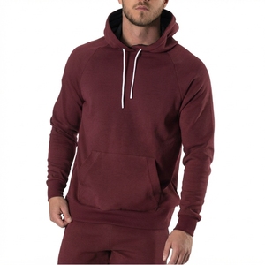 Sweat à capuche unisexe bleu marine style vintage à manches longues doublé en polaire avec cordon de serrage en Spandex/Nylon séchage rapide - Product Image 4