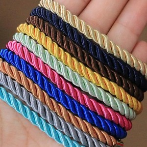 5Pcs Colorful Braided Silk Rope <b>Adjustable</b> <b>Bracelet</b>,5mm Thickness Twisted Silk <b>Bracelet</b> - Product Image 4